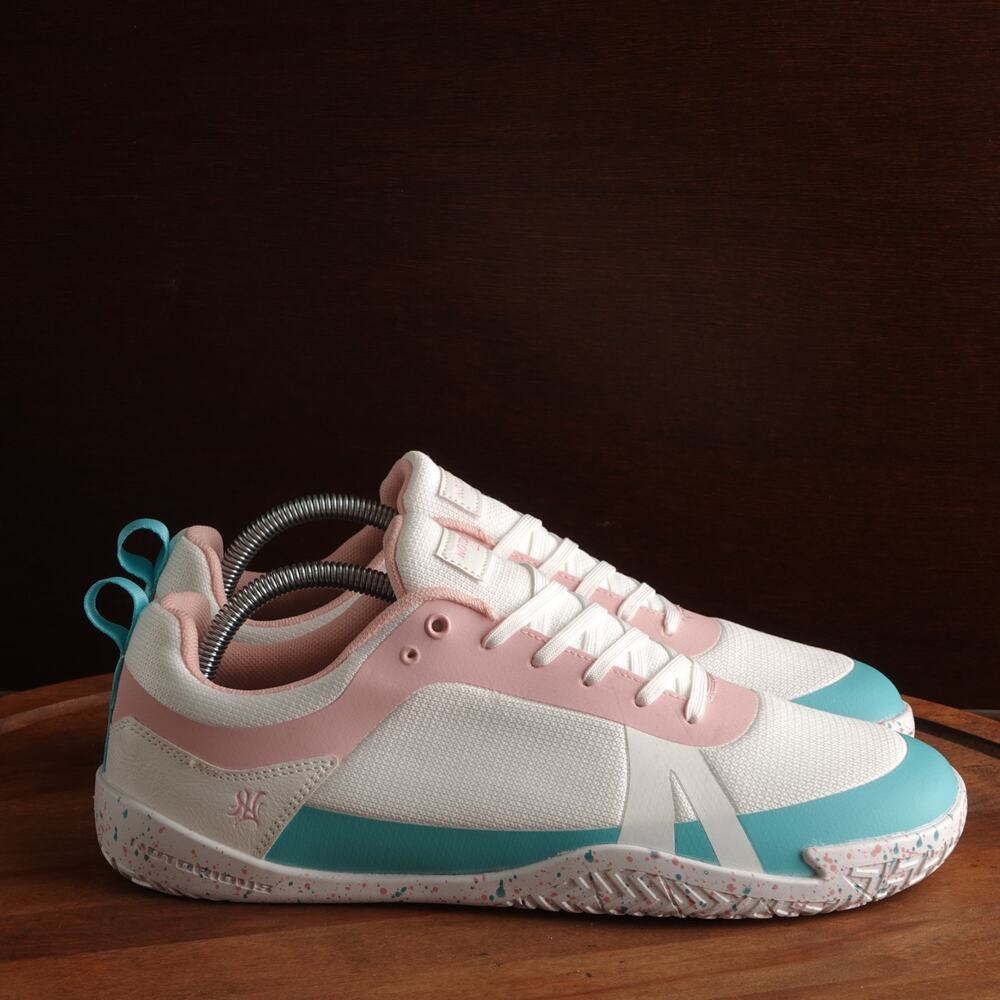Notorious Lift Sneaker Men SZ 10.5 White Pink Radix Cure Athletic Barefoot Shoes